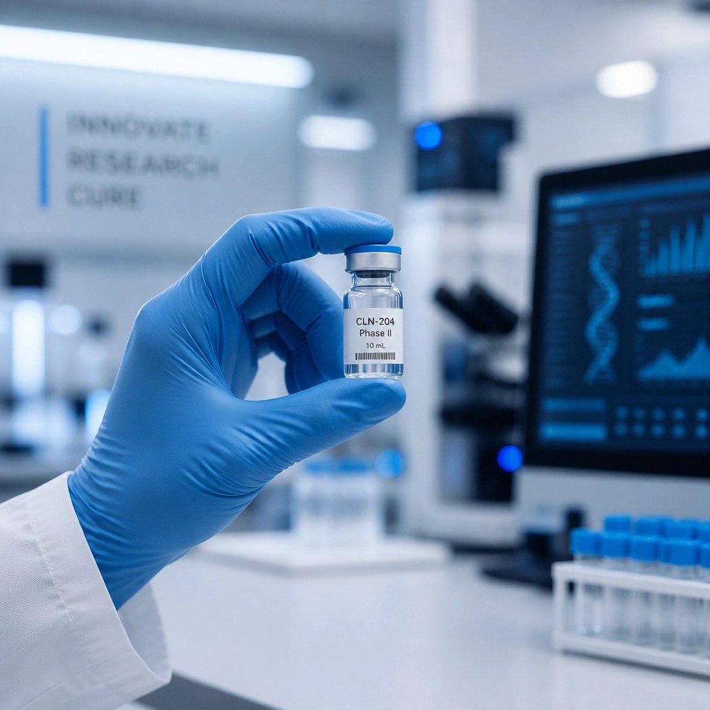 Scientific vial in a lab setting