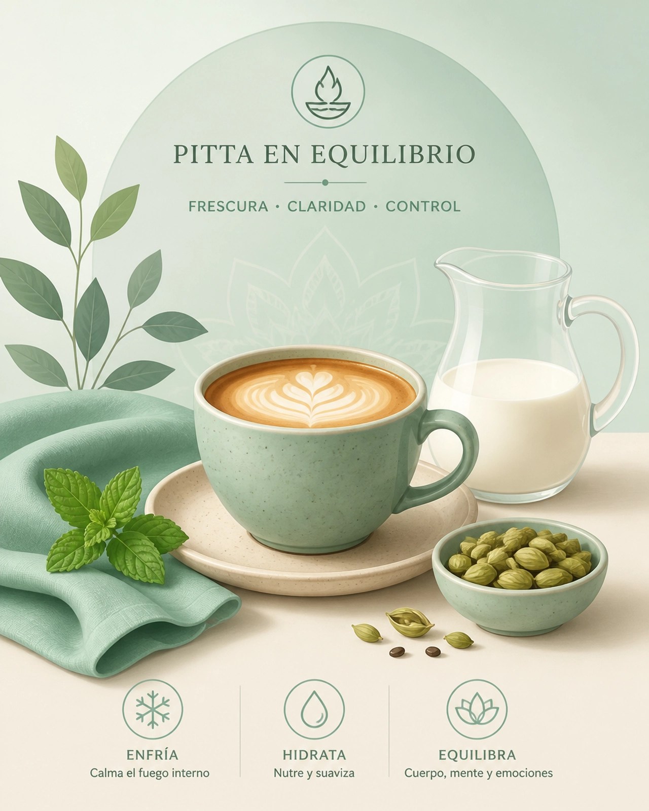 Representación del equilibrio de Pitta con elementos refrescantes