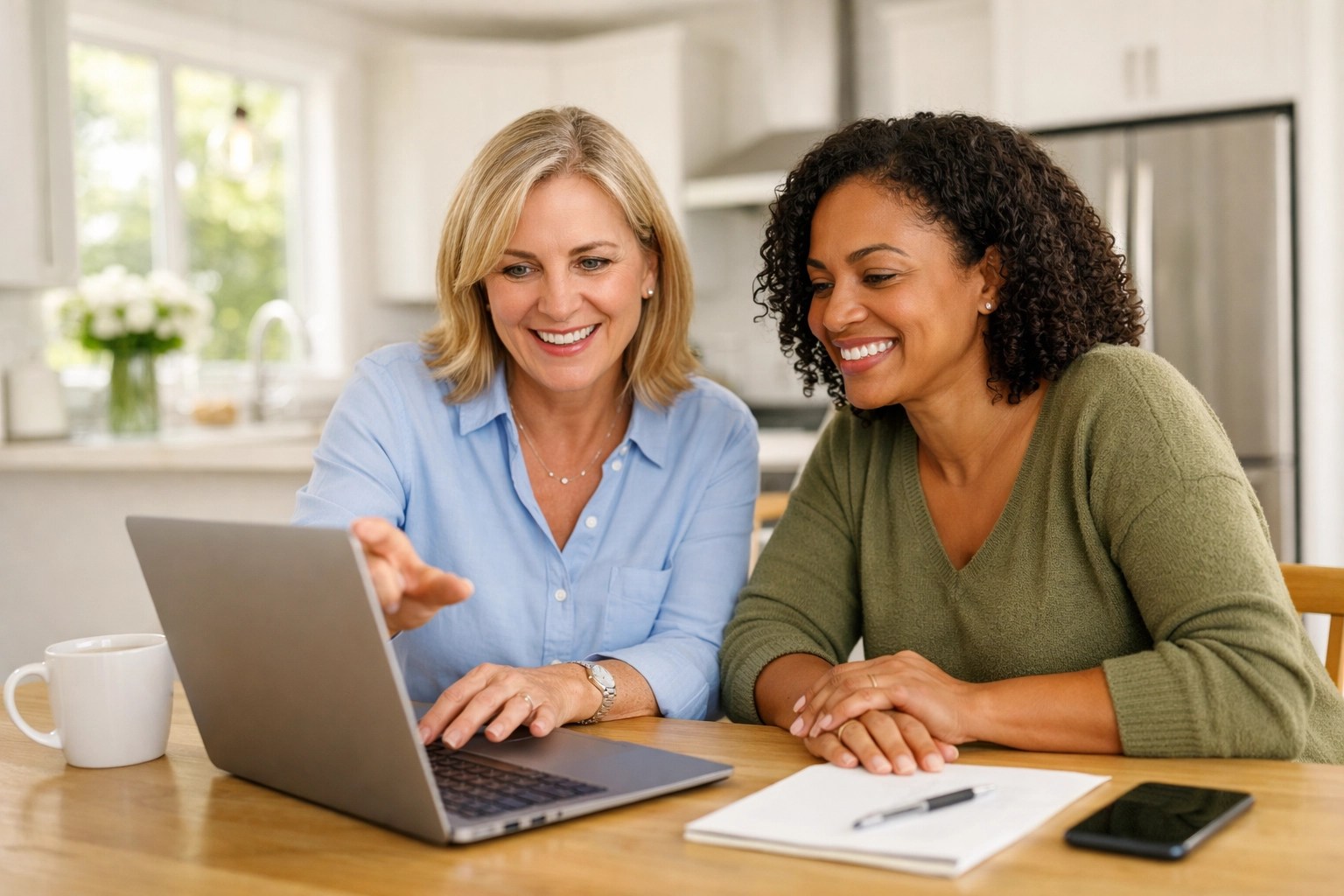 A health insurance advisor helping a client select a personalized plan during a consultation in Virginia.