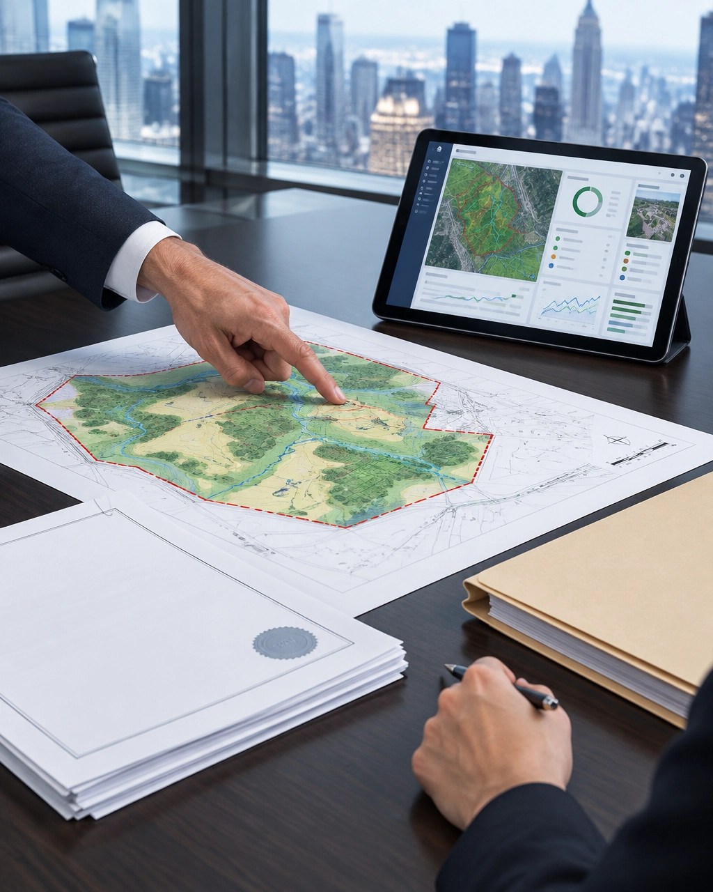 Environmental compliance and title review documents prepared for a NYC brownfield refinancing or sale