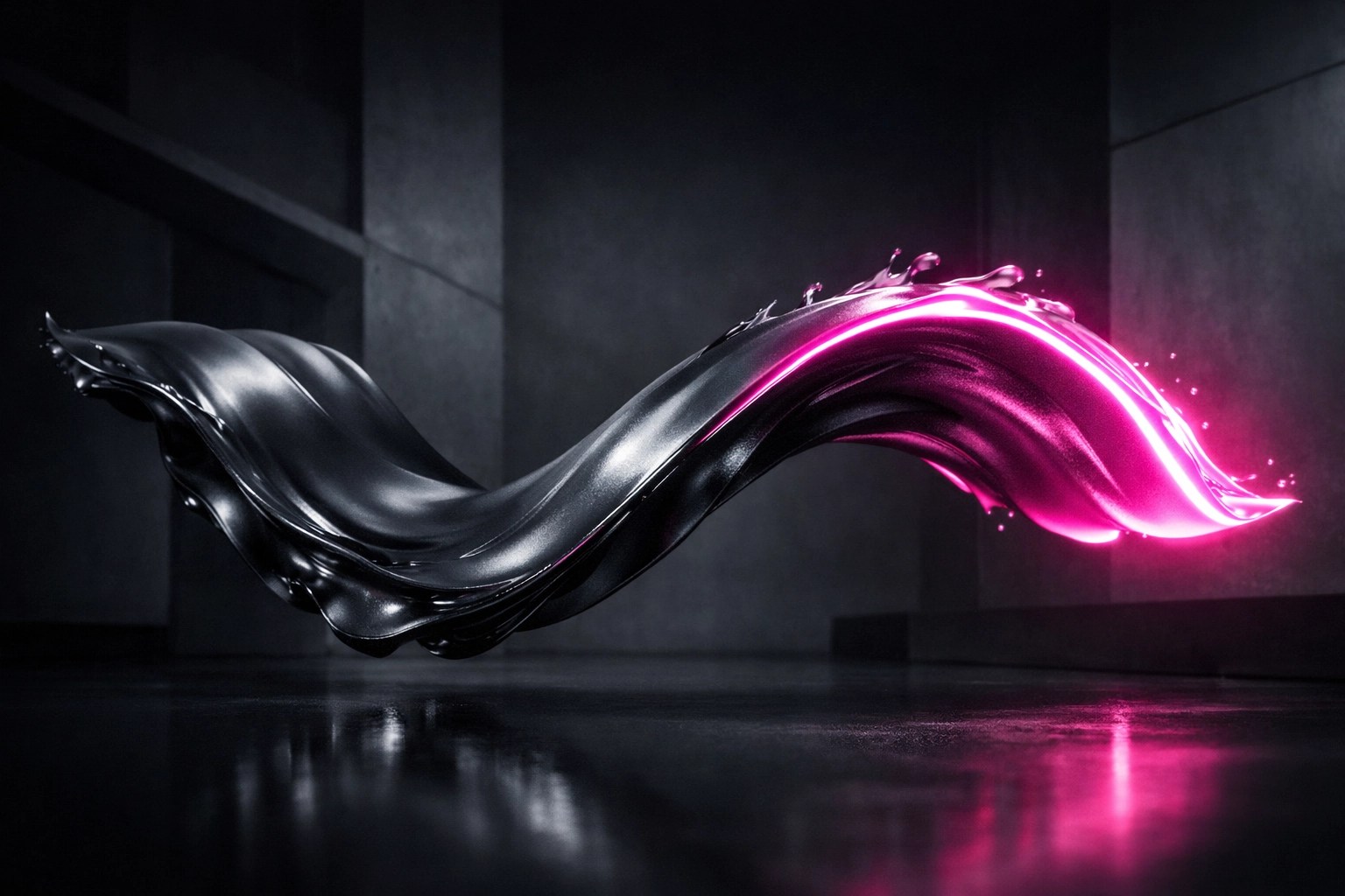 Paused metallic wave illustrating flexible, predictable unlimited design subscription capacity