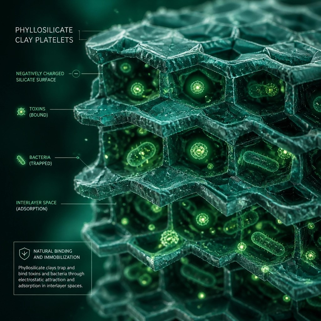 Molecular visualization of clay minerals