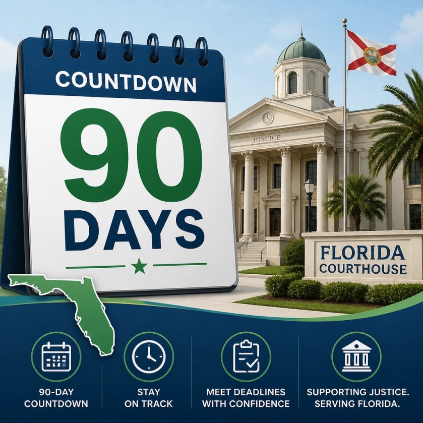 Infographic showing a 90-day countdown for SB 686 certification