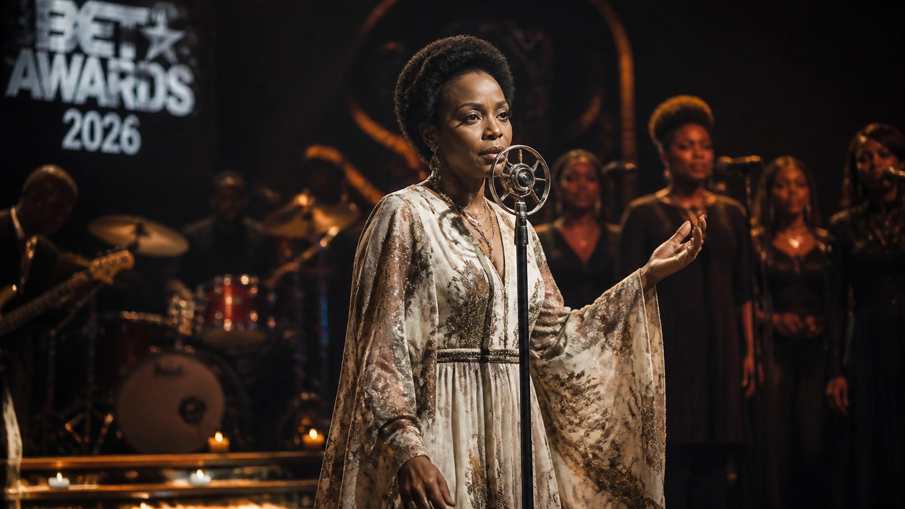 Ms. Lauryn Hill performing her classic hits during the Living Legend tribute