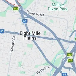 Map of Eight Mile Plains service area in Brisbane