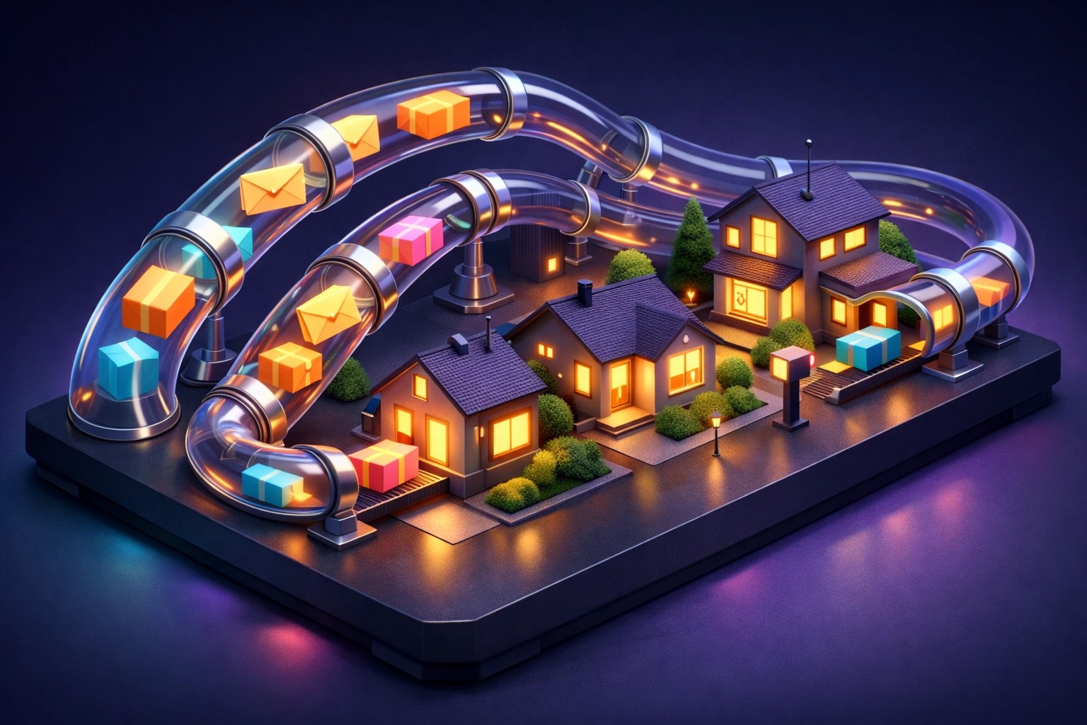 Automated marketing pipeline delivering personalized messages and email sequences to small business leads.