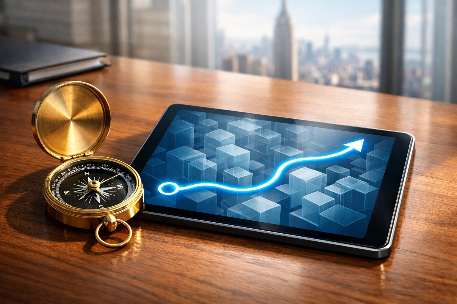 A compass and tablet showing a clear path through the complex New York individual health insurance landscape.