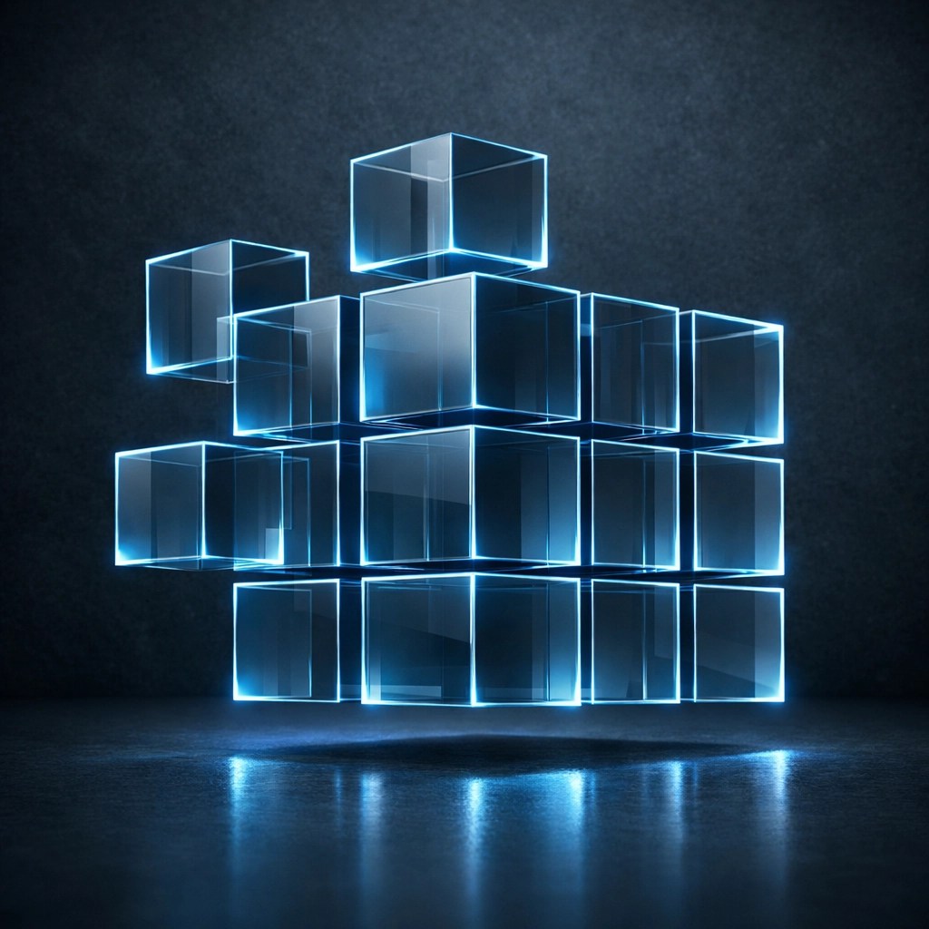 Modular UI components forming a structured grid to illustrate scalable web design efficiency.