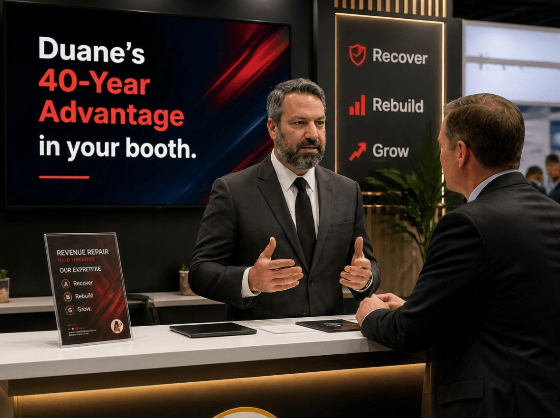 Duane's 40-Year Advantage trade show visual