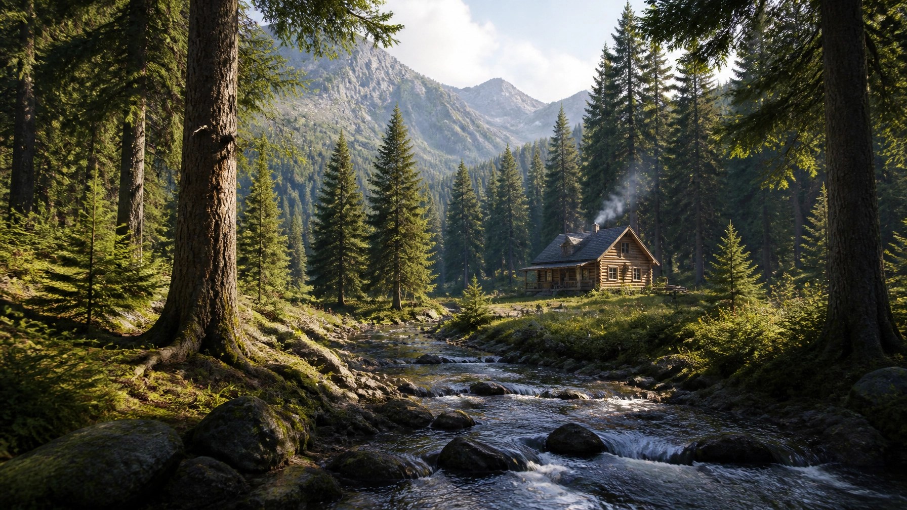 Pristine mountain environment
