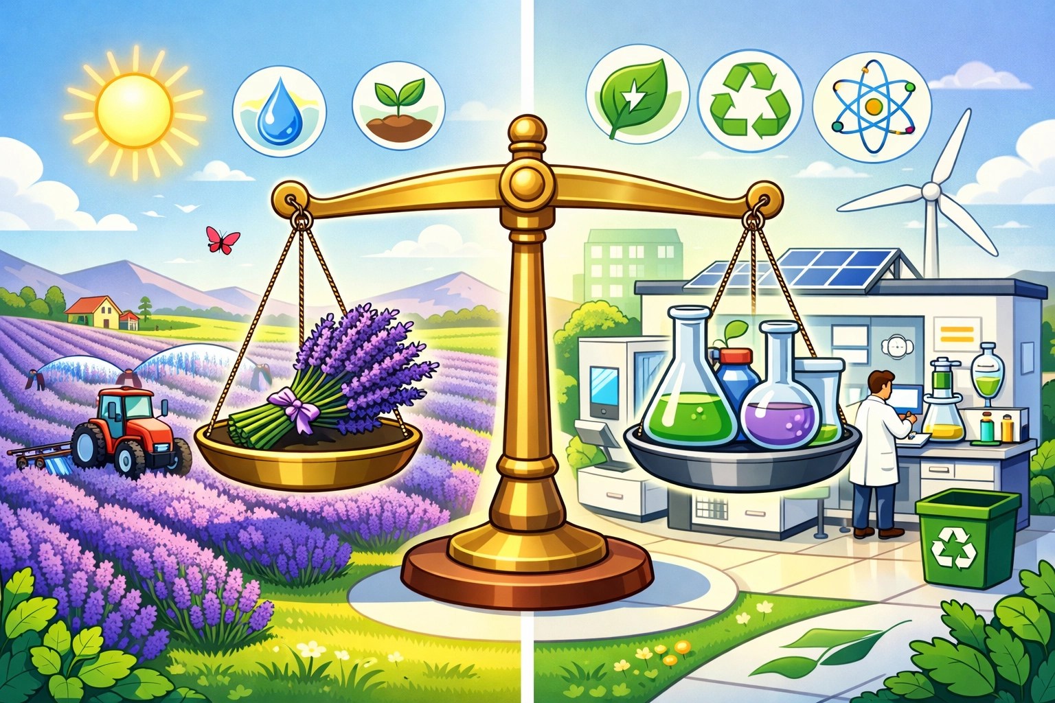 Environmental impact comparison of natural versus synthetic deodorant fragrance production