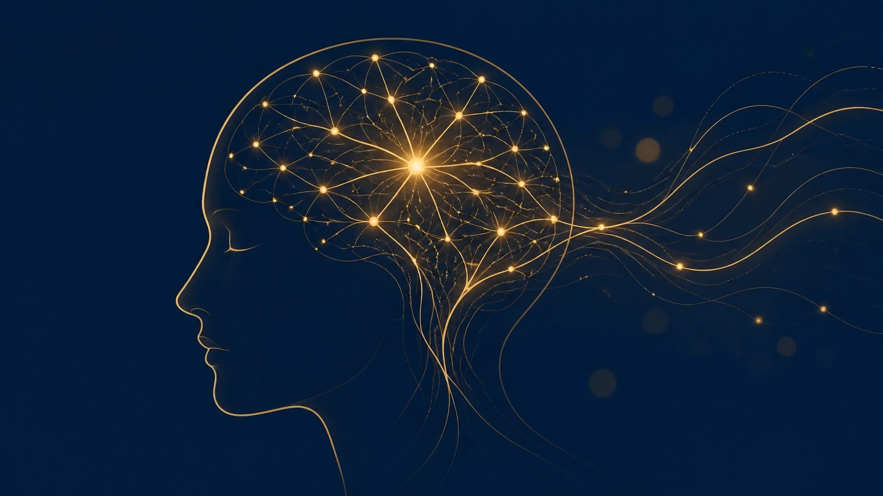 Abstract visualization of neural pathways and cognitive clarity