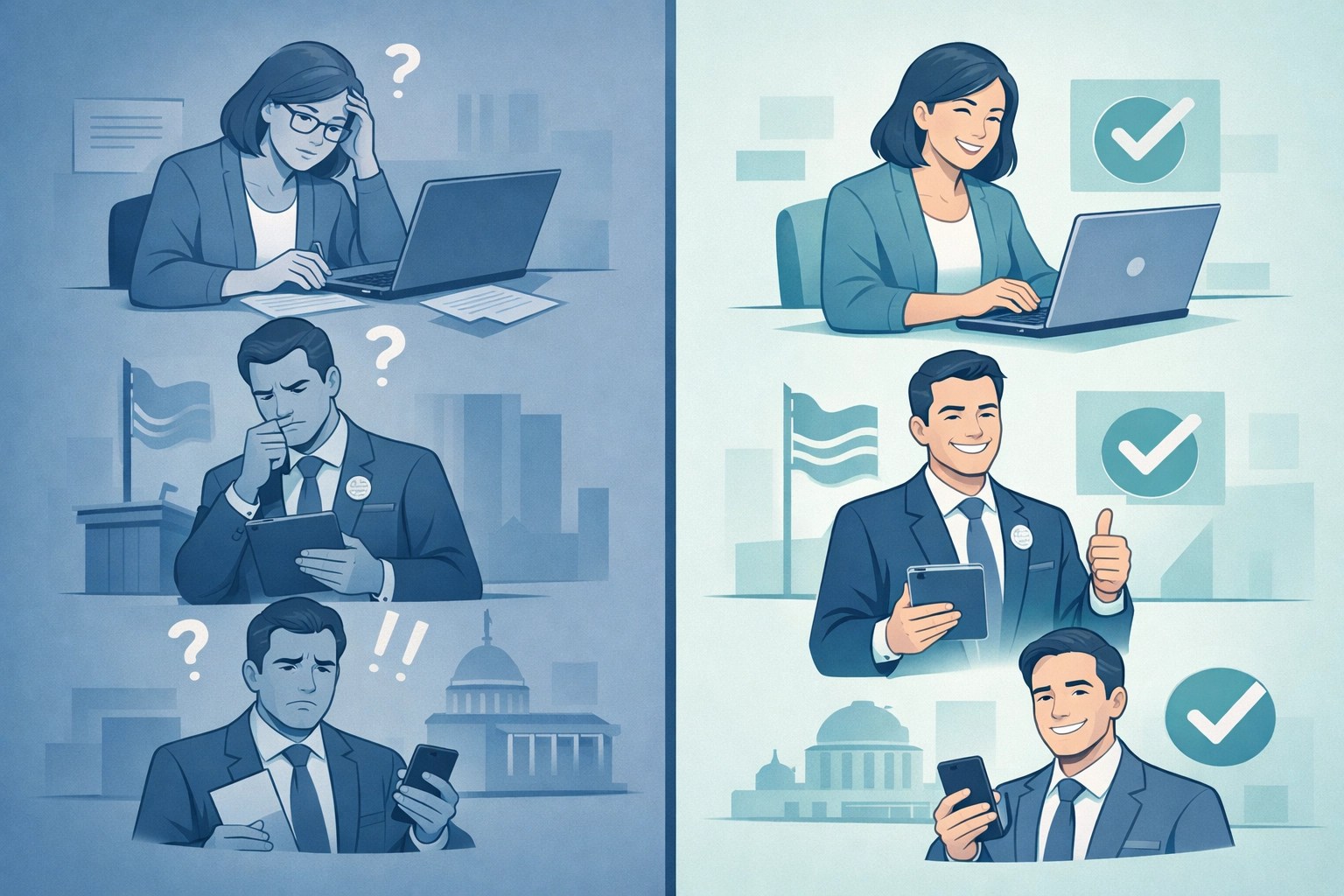 Campaign treasurers and candidates using campaign finance reporting system with improved experience