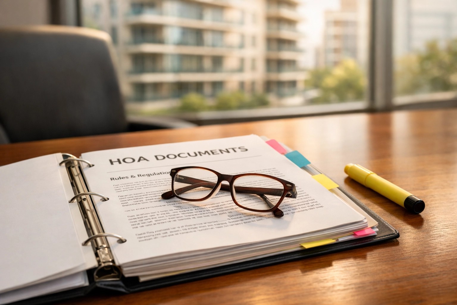 HOA documents and financial statements review for Jersey City condo due diligence