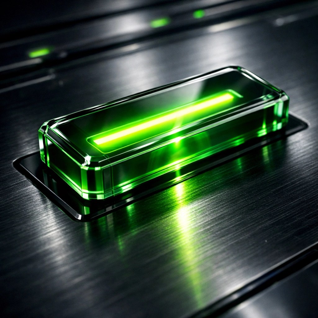 A glowing digital button symbolizing the ease of scaling a web design agency with a subscription model.