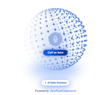 The live Alison chat widget on the ZeroPoint Creative website, shown as an in-page sales assistant interface for real-time lead engagement and qualification.