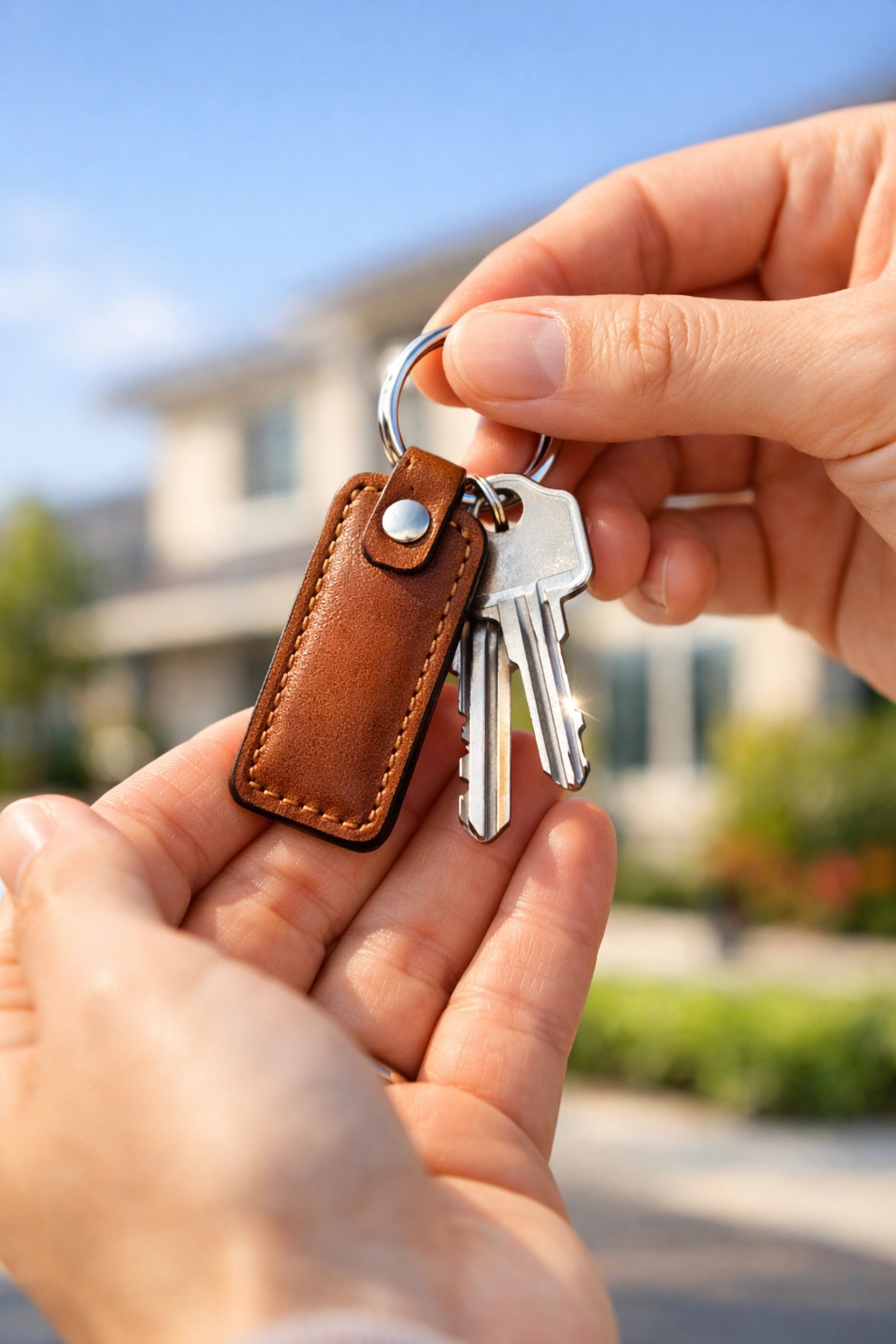 Close-up of keys to a professional real estate investment property in Beavercreek Ohio.