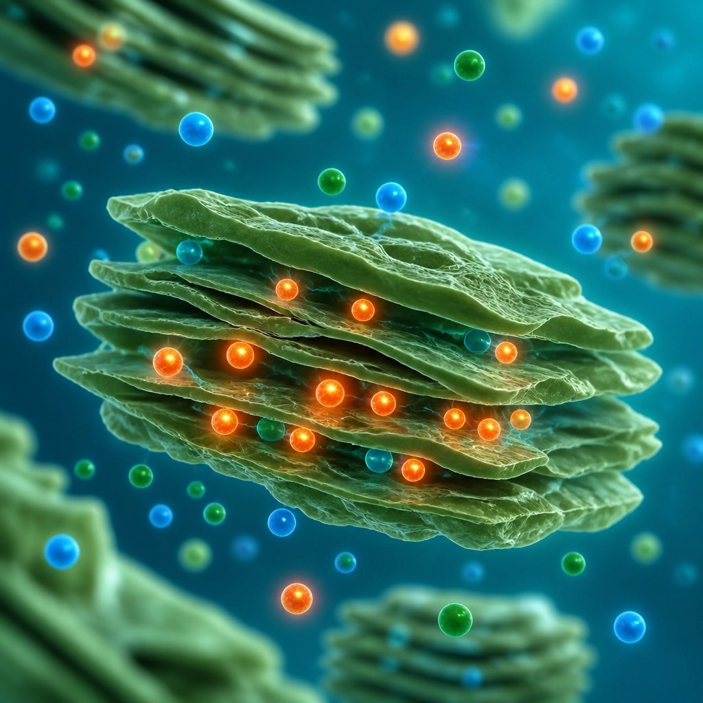 Microscopic visualization of clay particles binding toxins