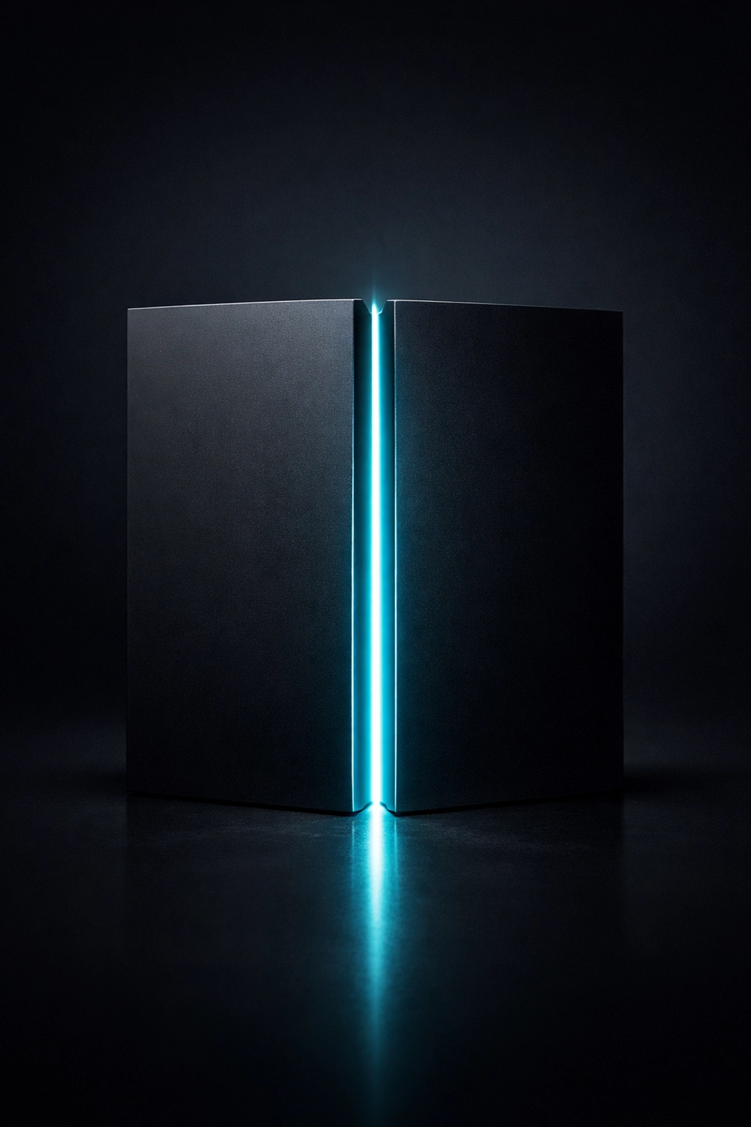 Neon light slicing through a dark wall representing a breakthrough in scaling an agency with subscriptions.