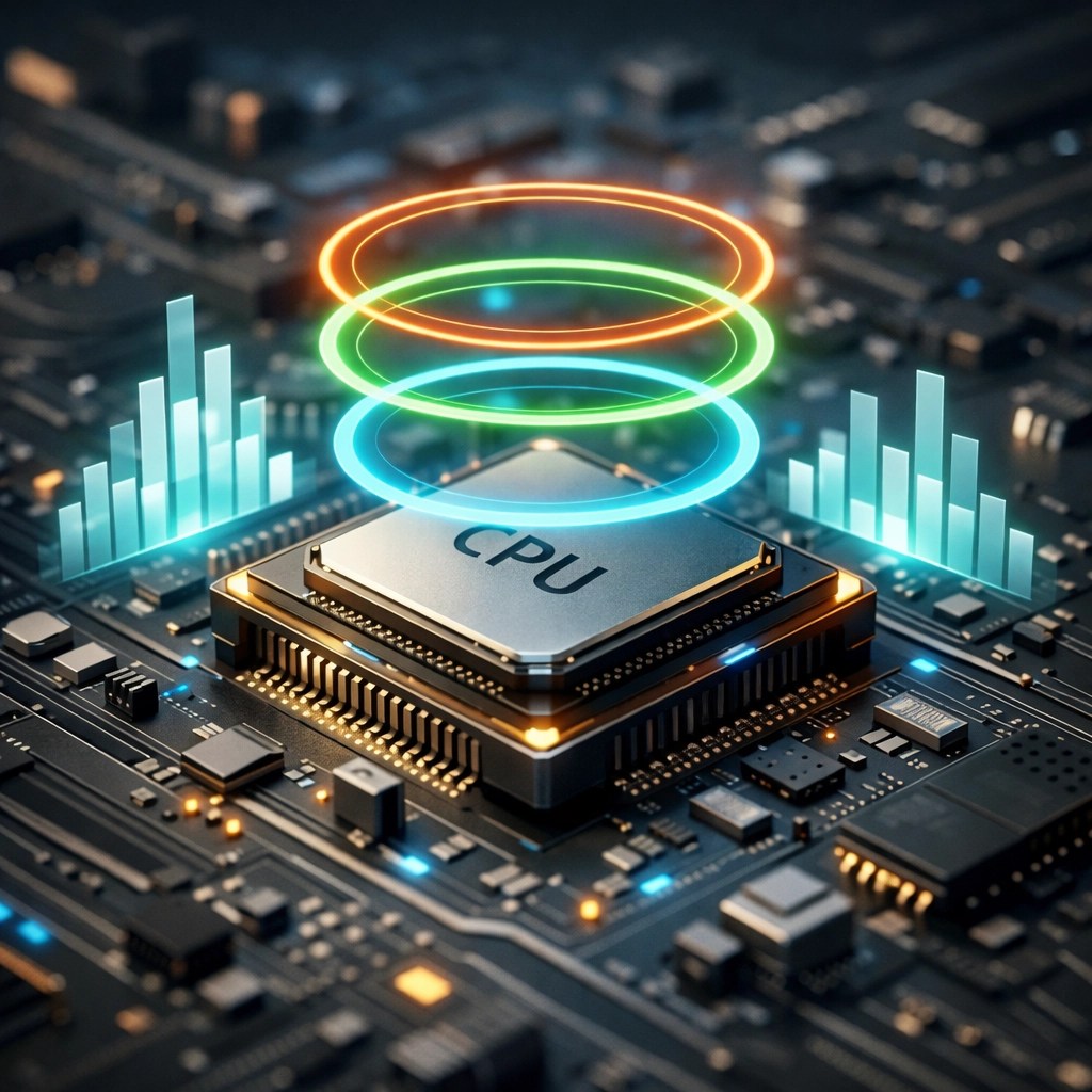 Proactive hardware monitoring showing real-time health data and system performance stats.