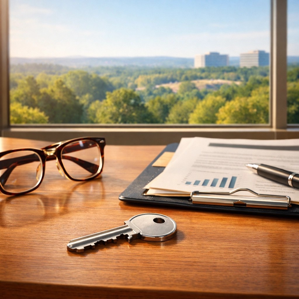 Professional home insurance policy review at a North Atlanta agency to manage rising premiums.