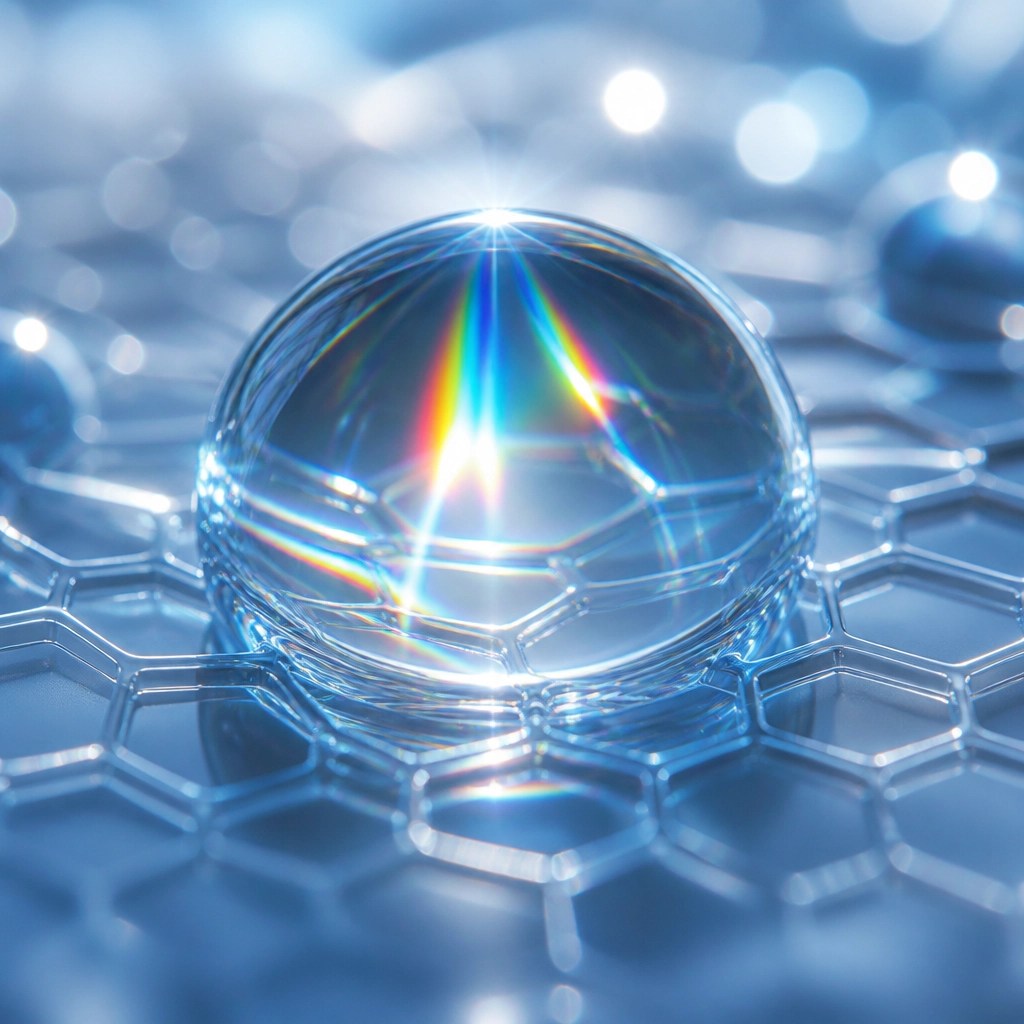 Macro shot of light refracting, representing a protective barrier