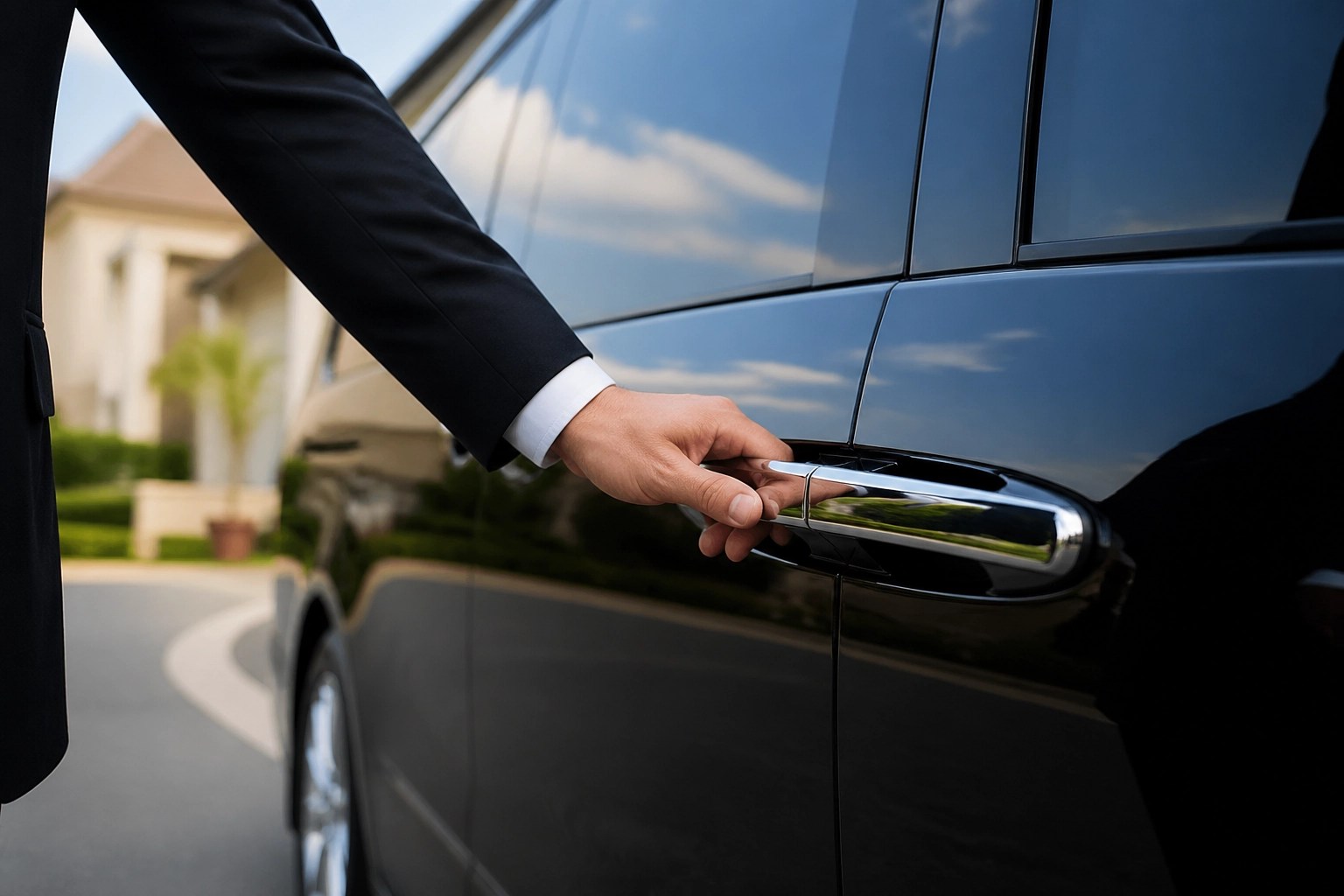 Close-up of a professional chauffeur providing reliable non-emergency medical transportation.