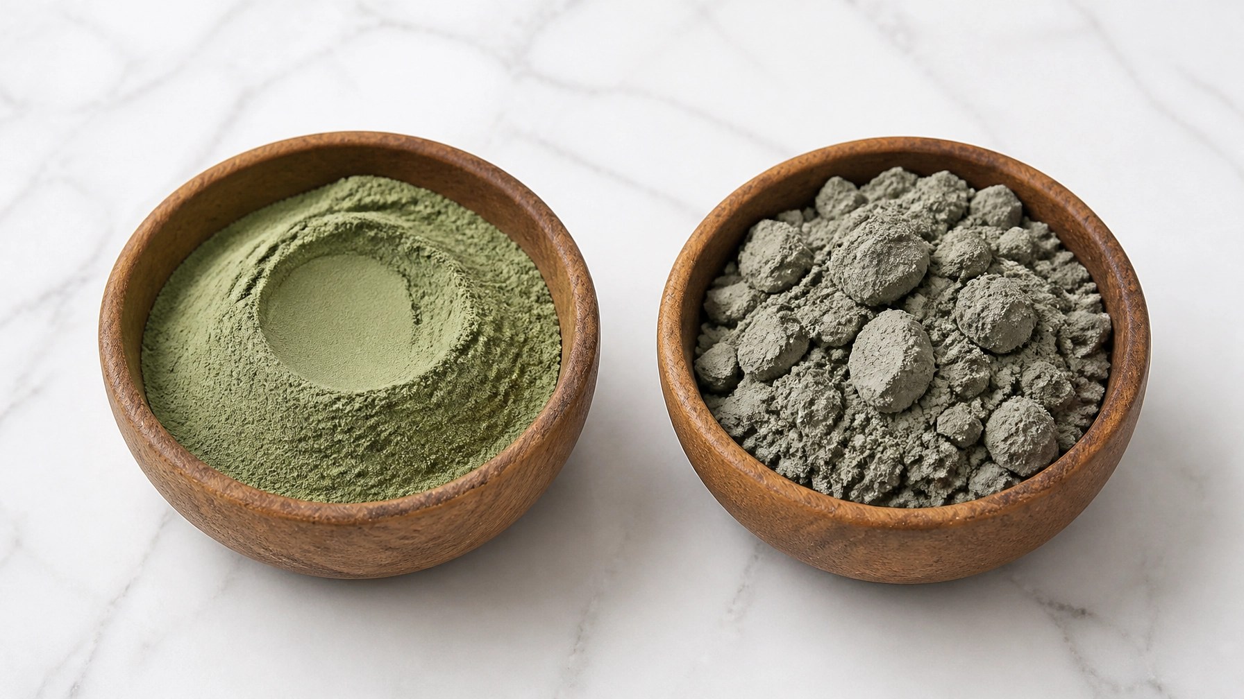 Comparison of high-quality French Green Clay vs generic industrial clay
