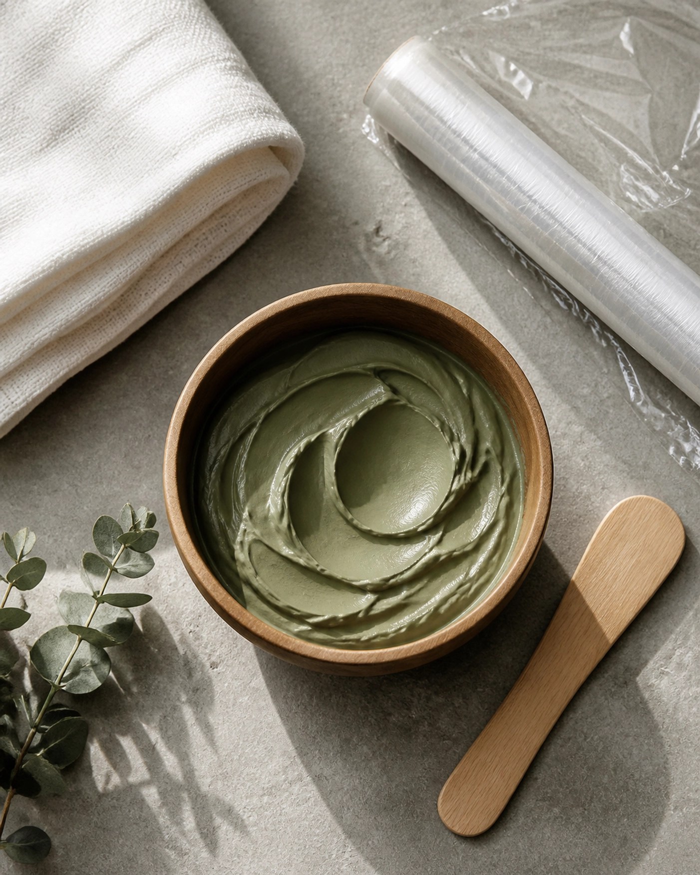 French green clay wellness kit with bowl and spatula for natural detox and healing protocols.