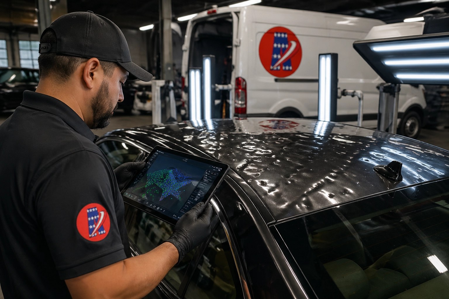 AI diagnostics mapping hail damage