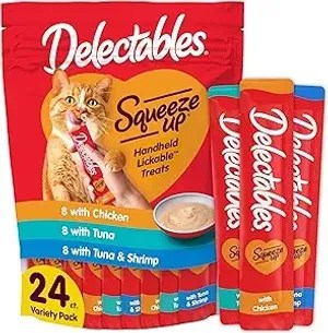 Lickable cat treats variety pack