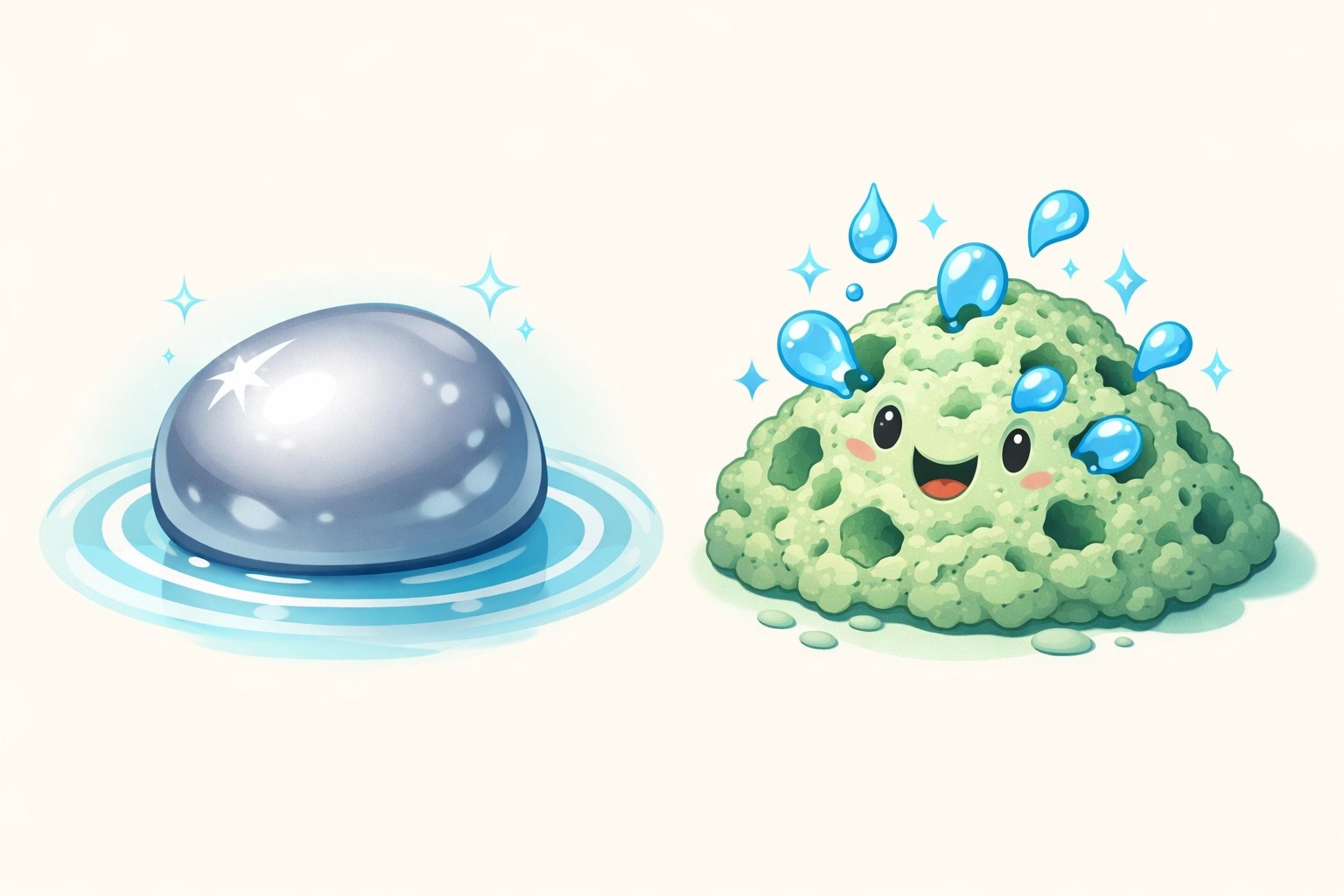 Comparison of French green clay and magnesium minerals for moisture absorption in natural deodorant.