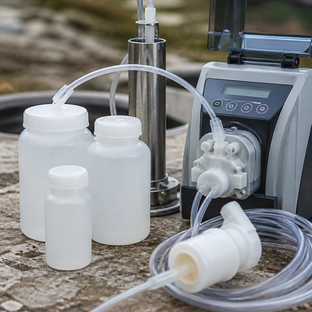Technical PFAS-free sampling equipment and HDPE bottles
