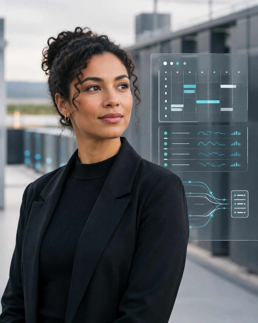 Nova, a MyGentic assistant, presented through a calm digital operations and scheduling interface