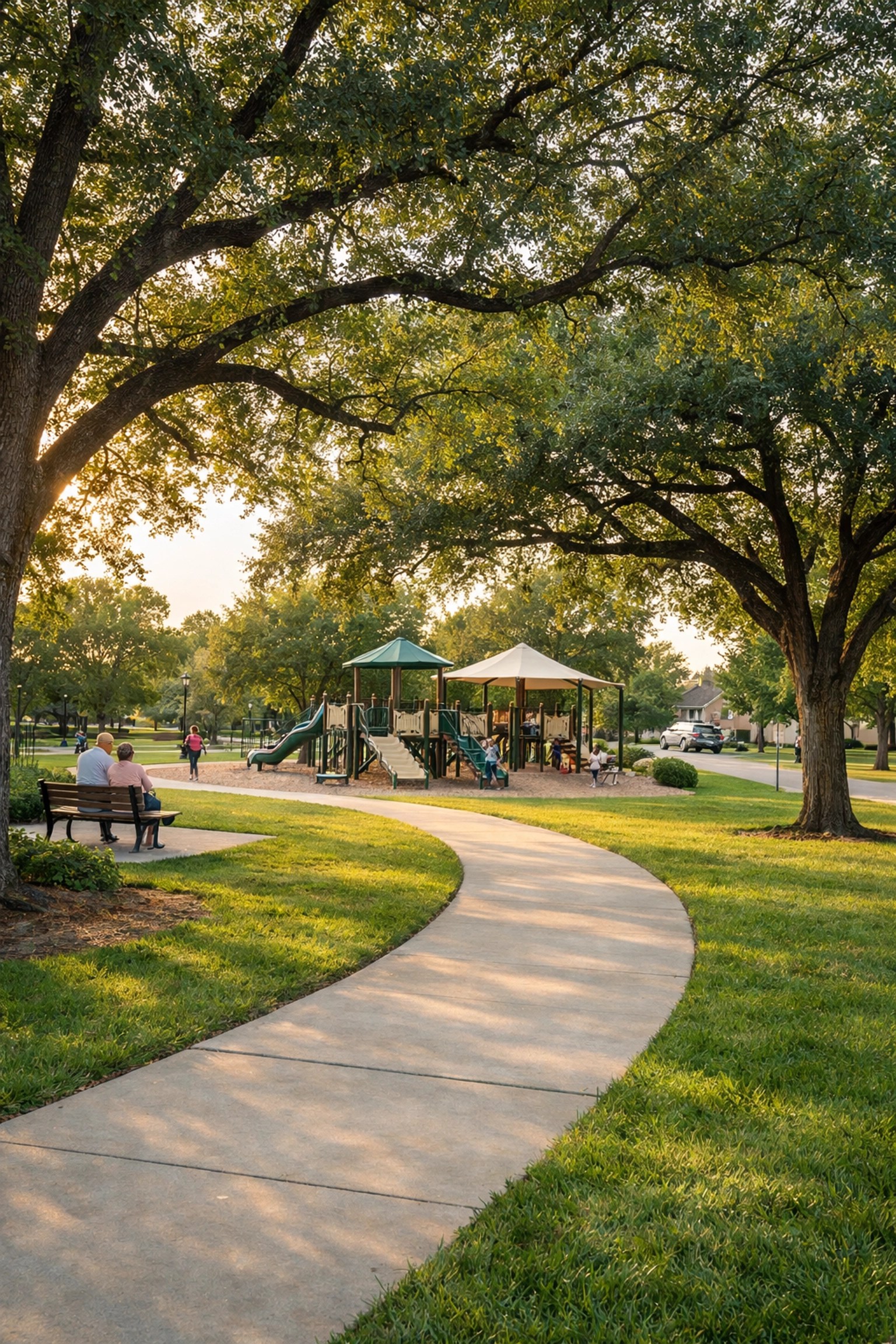 A serene community park in Montgomery County near family-friendly Miamisburg homes.