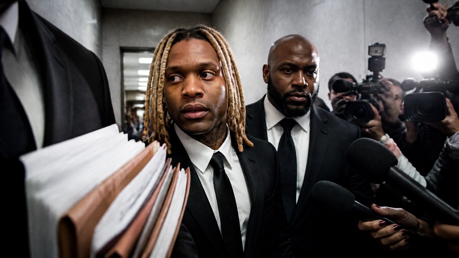 Federal courthouse hallway scene related to Lil Durk's ongoing legal case