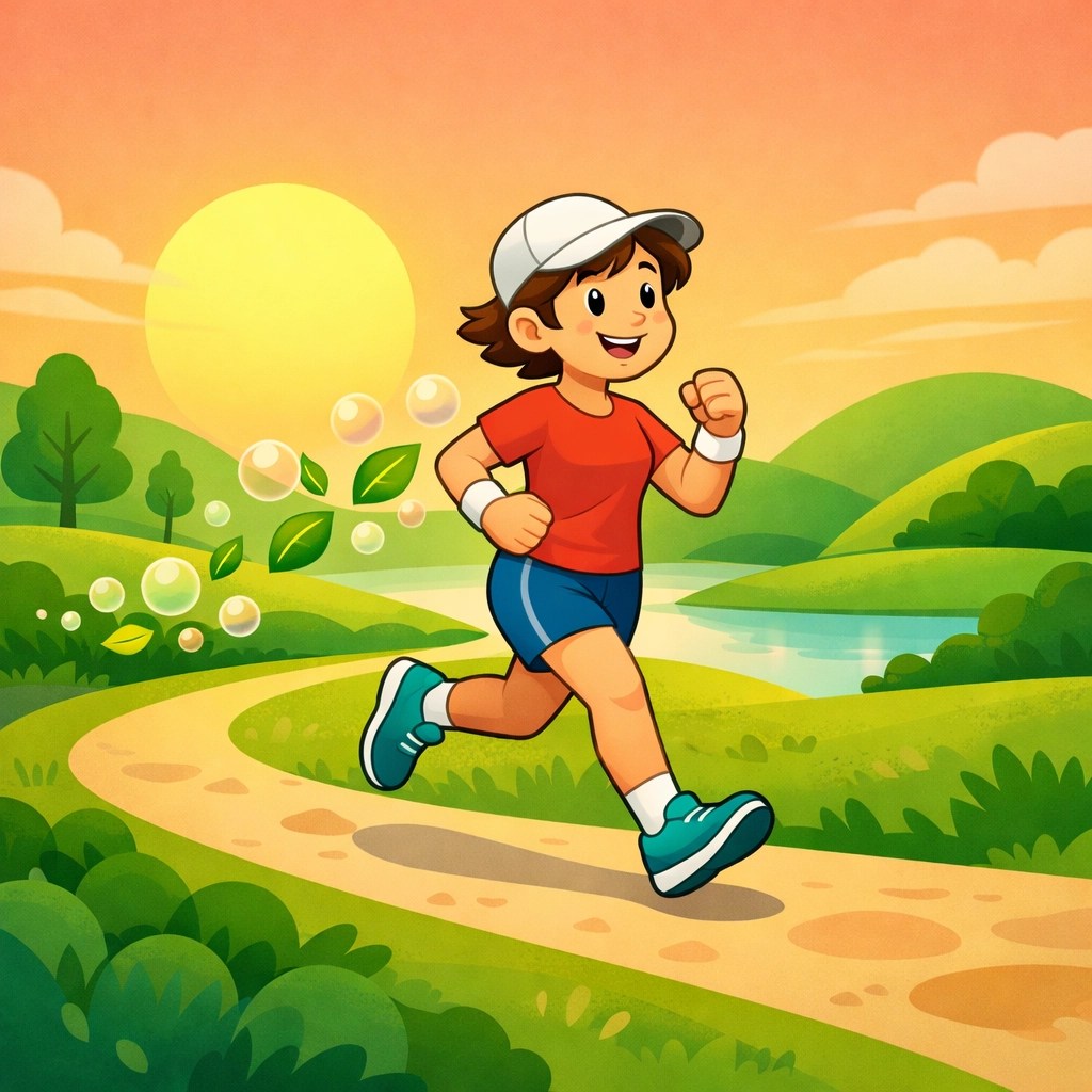 A person jogging outdoors, demonstrating the 24-hour performance of natural deodorant for an active lifestyle.