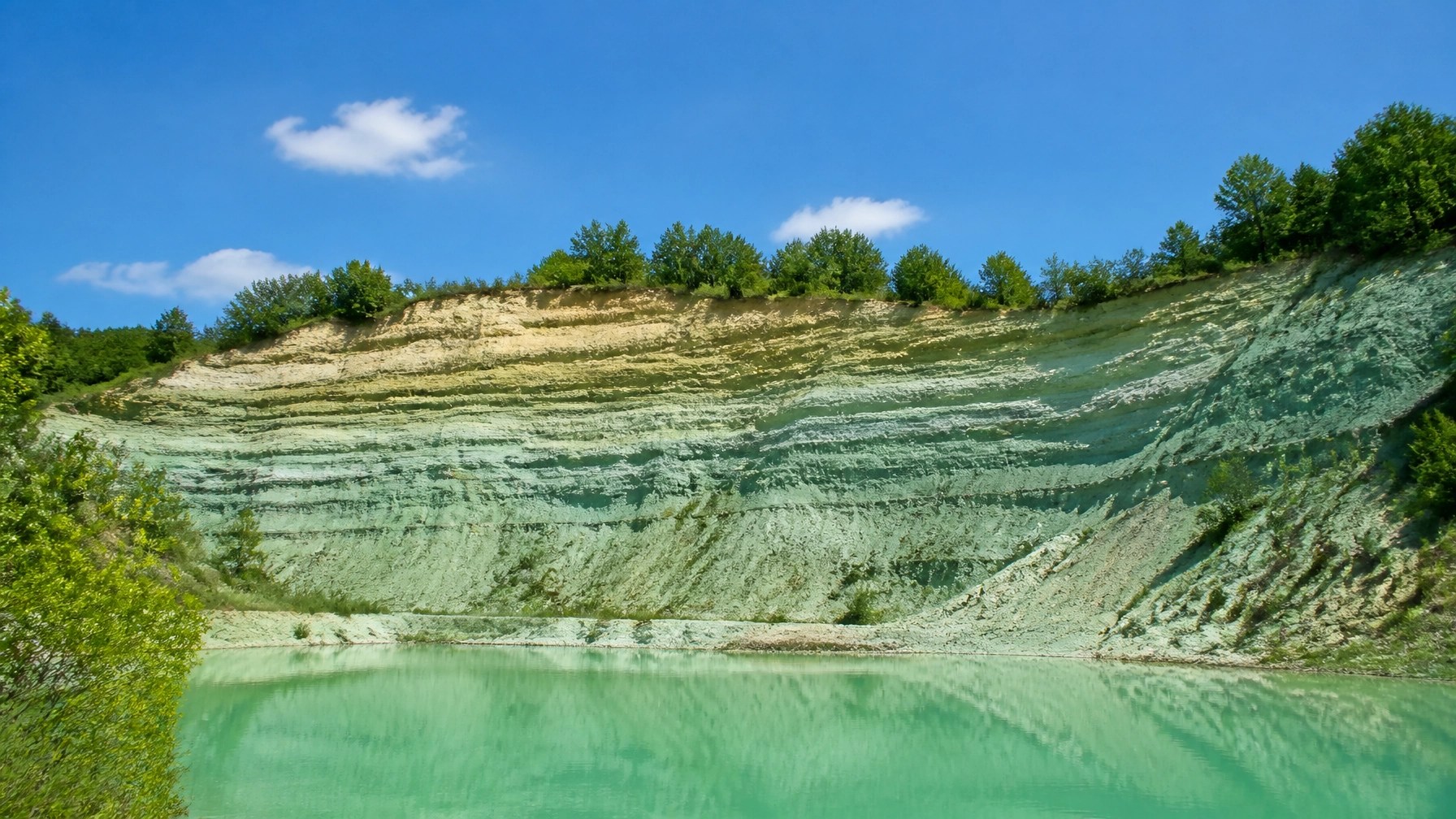 A pristine French green clay quarry