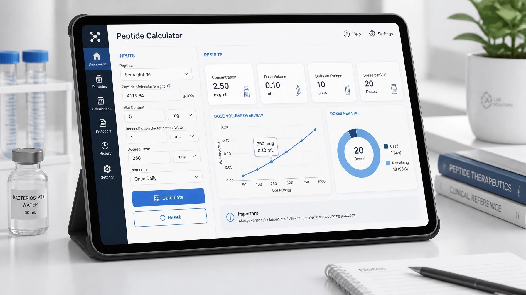 Peptide Calculator Interface