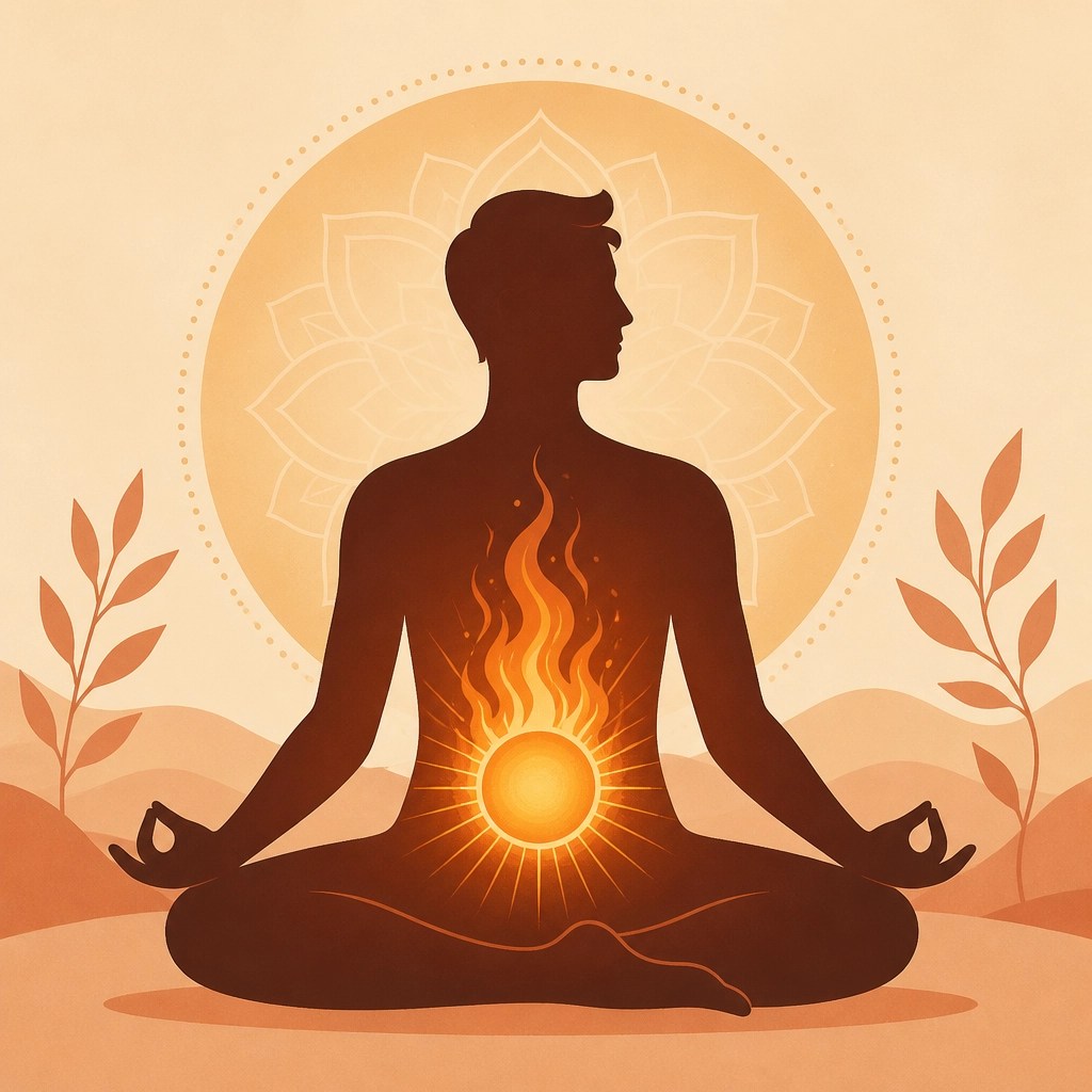 Representación simbólica del Agni o fuego interno