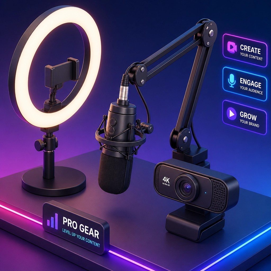 Professional content creation and video call equipment