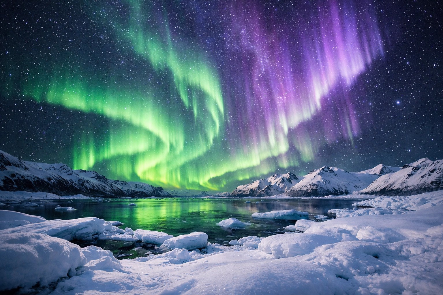 Northern Lights over the Arctic