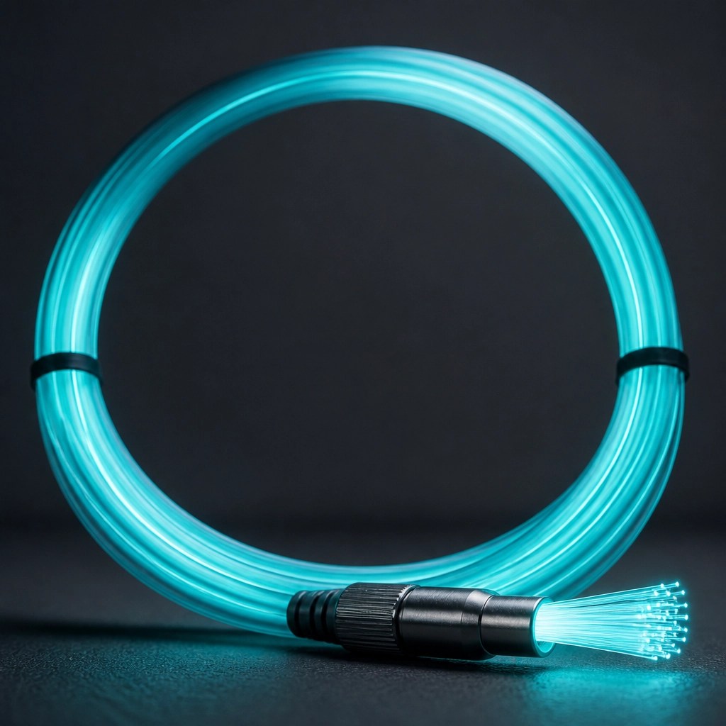 Minimalist fiber optic infrastructure representing high-speed data delivery.