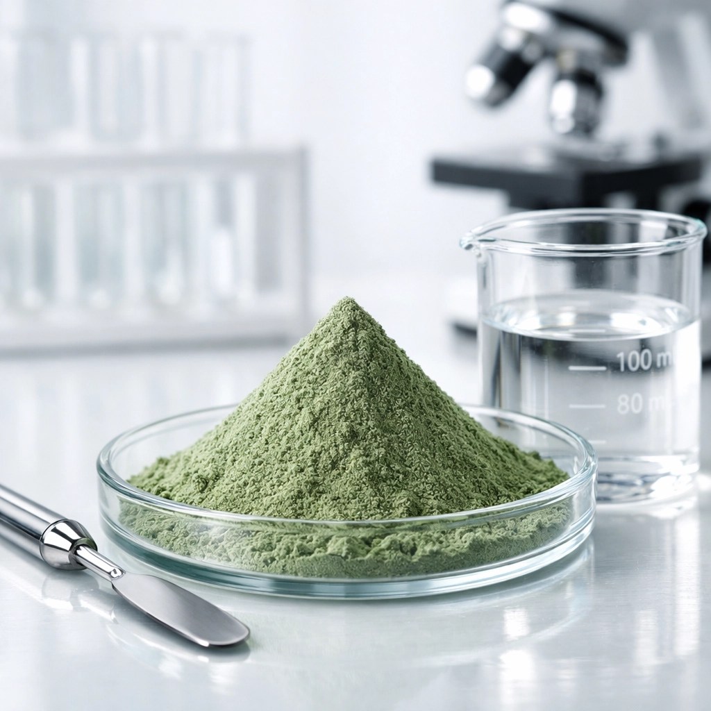 Scientific laboratory testing of Clayer green clay to ensure purity and safety from heavy metals.