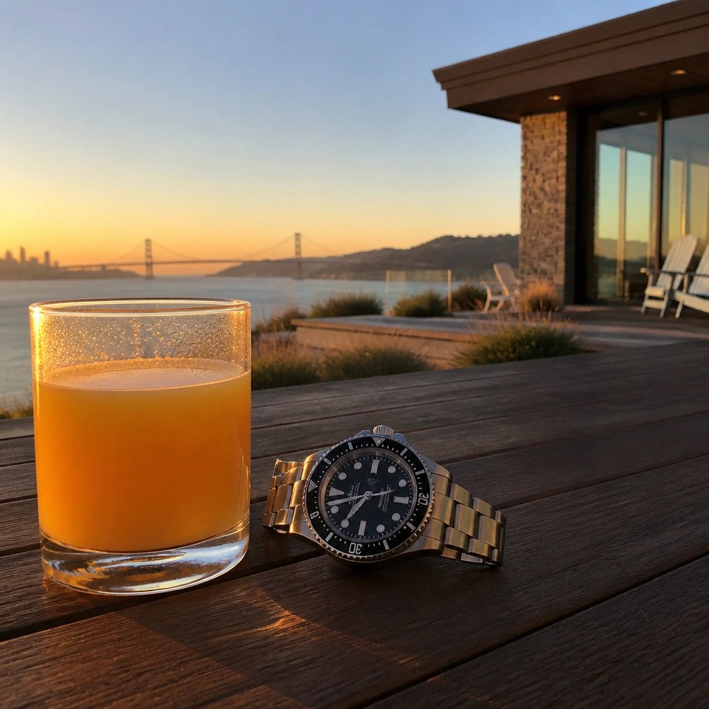 West Coast luxury lifestyle vibes matching Larry June's aesthetic