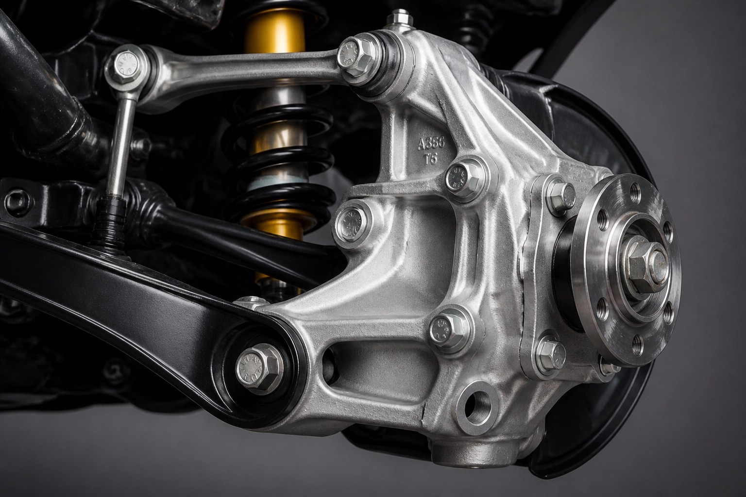 Rear suspension knuckle assembly detail