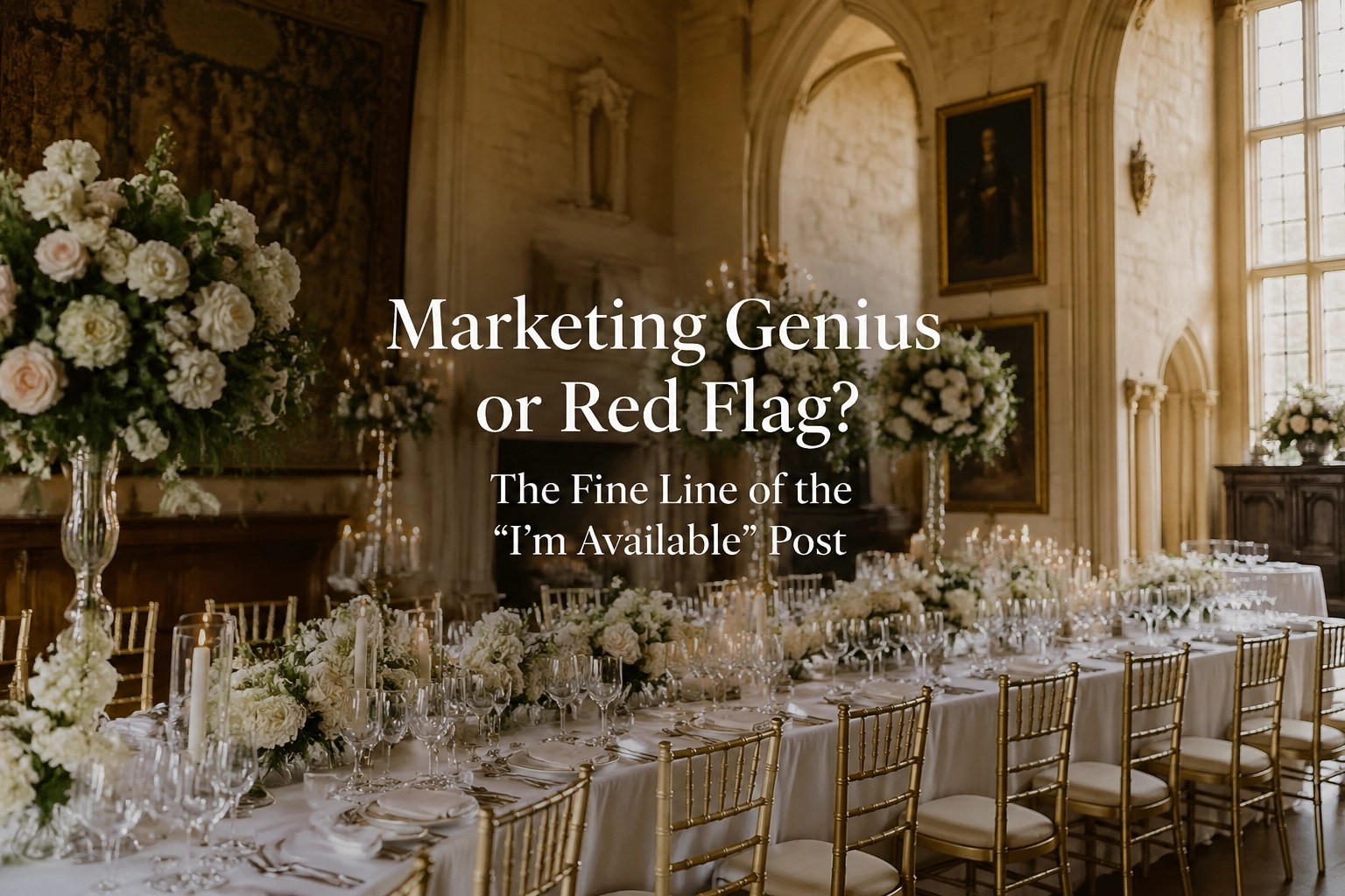 Marketing Genius or Red Flag? The Fine Line of the 'I'm Available' Post