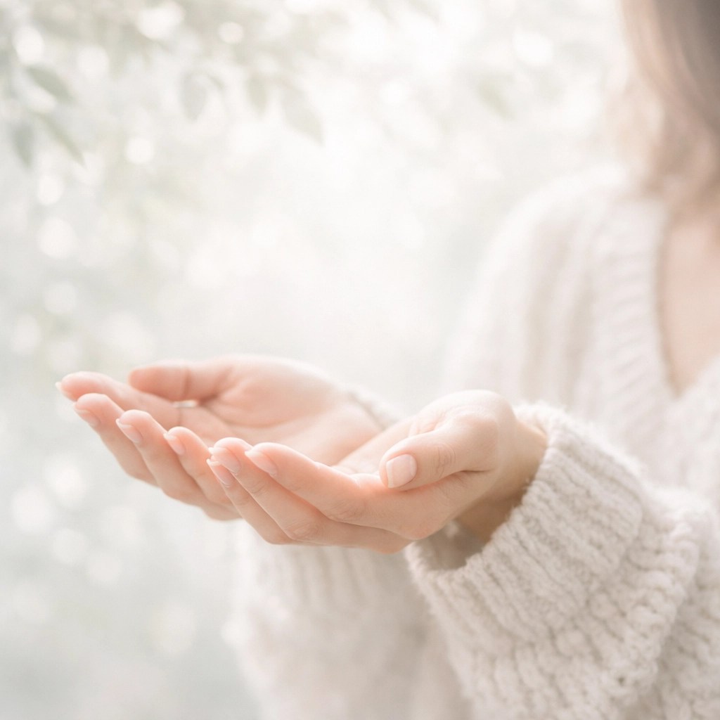Freedom from Guilt: Parenting Under God's Grace 9 A woman's hands held open in surrender, illustrating how to find freedom from parenting guilt through grace.
