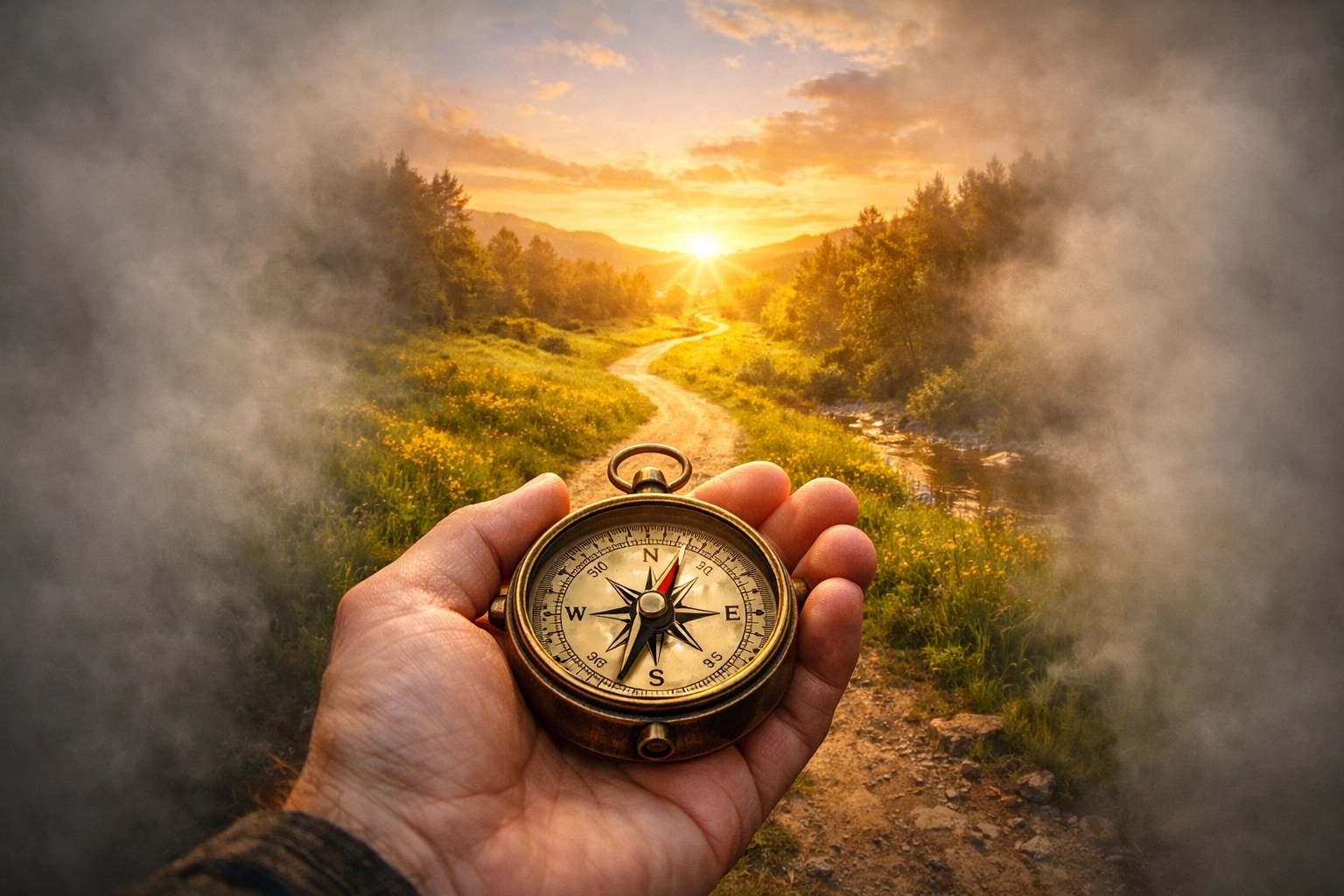 A compass pointing toward a clear path, symbolizing expert guidance for individual health insurance.