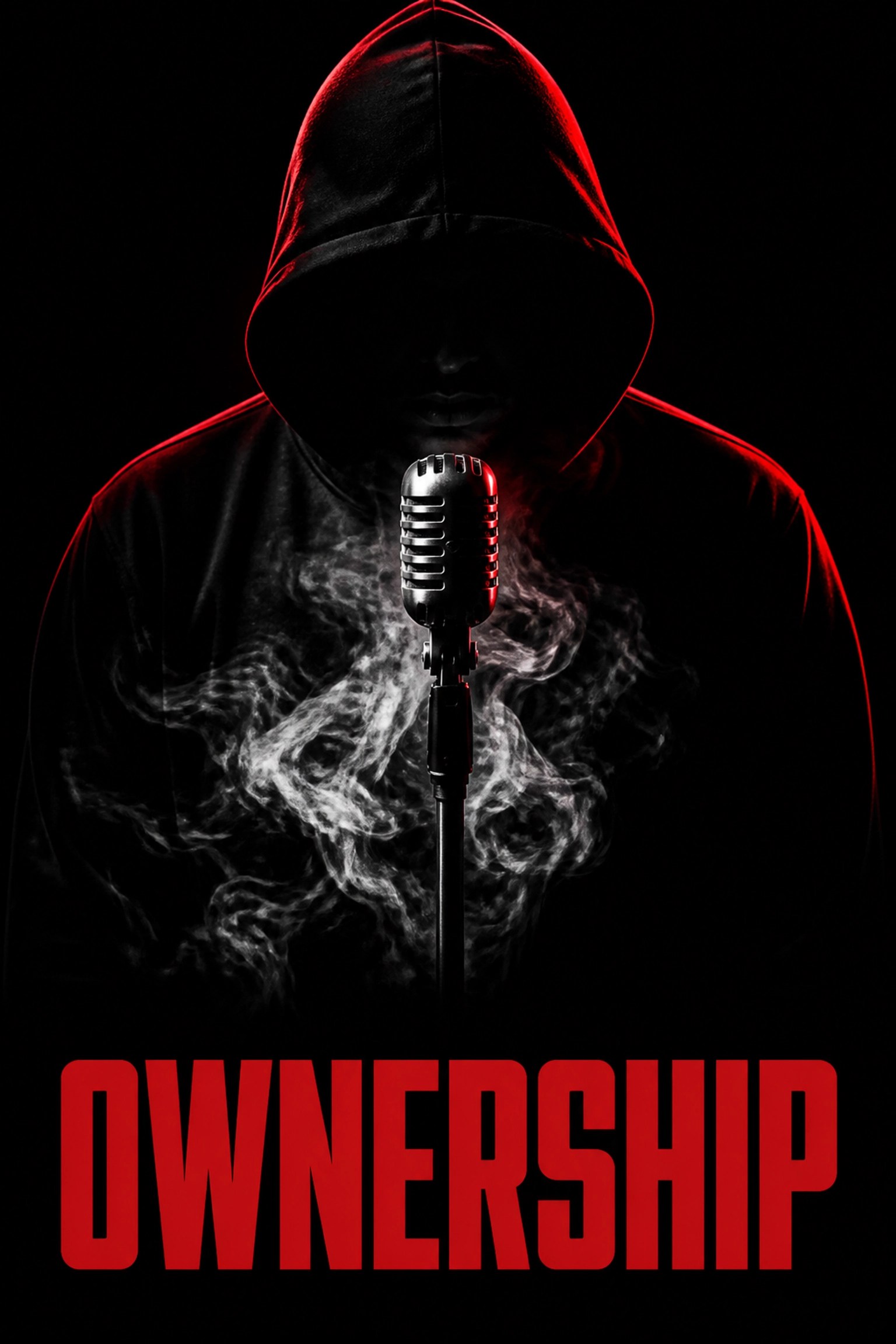 Independent artist at a studio microphone representing the shift to music ownership and creative freedom.